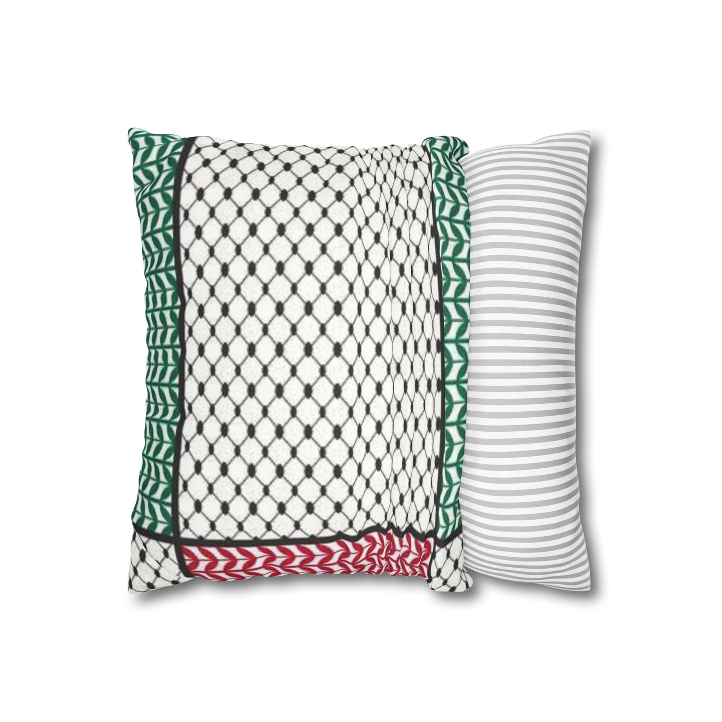 Colored Kuffiyah Faux Suede Square Pillowcase