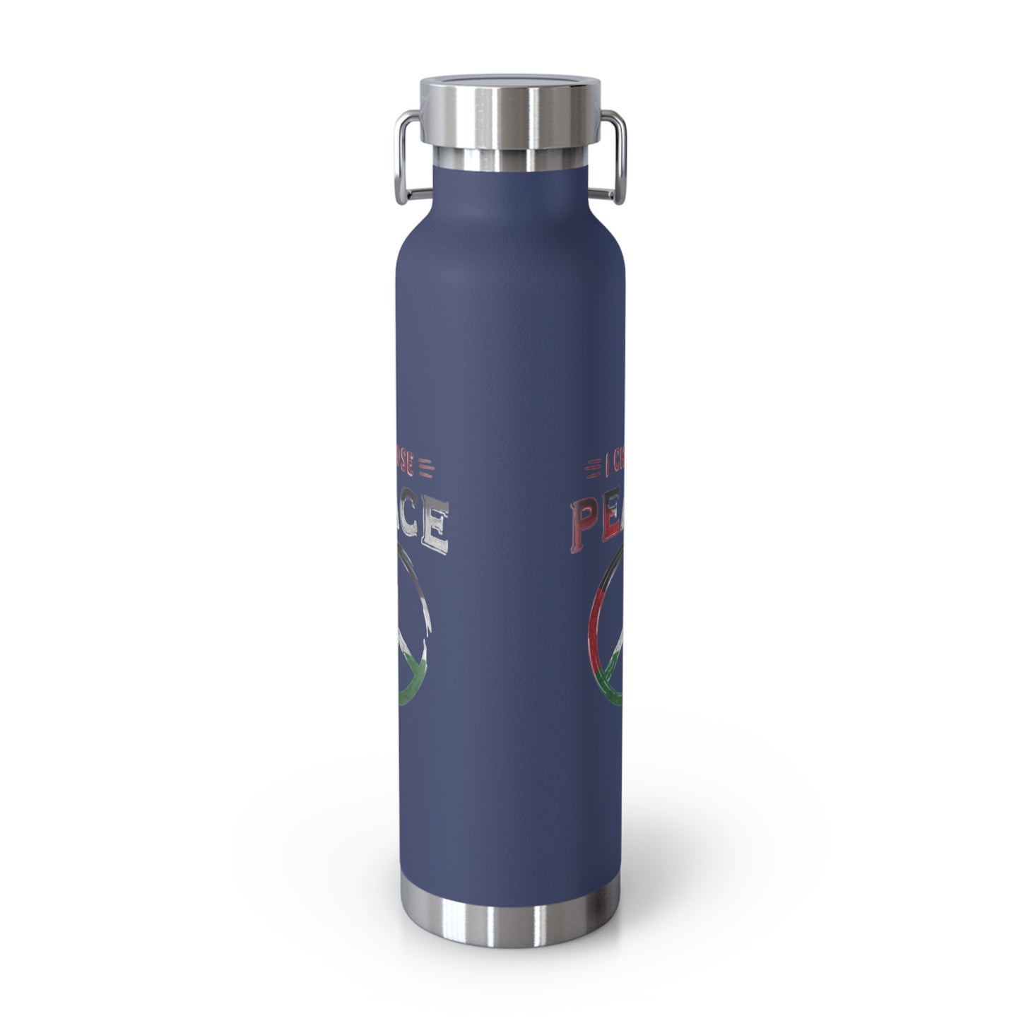 "I Choose Peace" Copper Insulated Water Bottle - 22oz