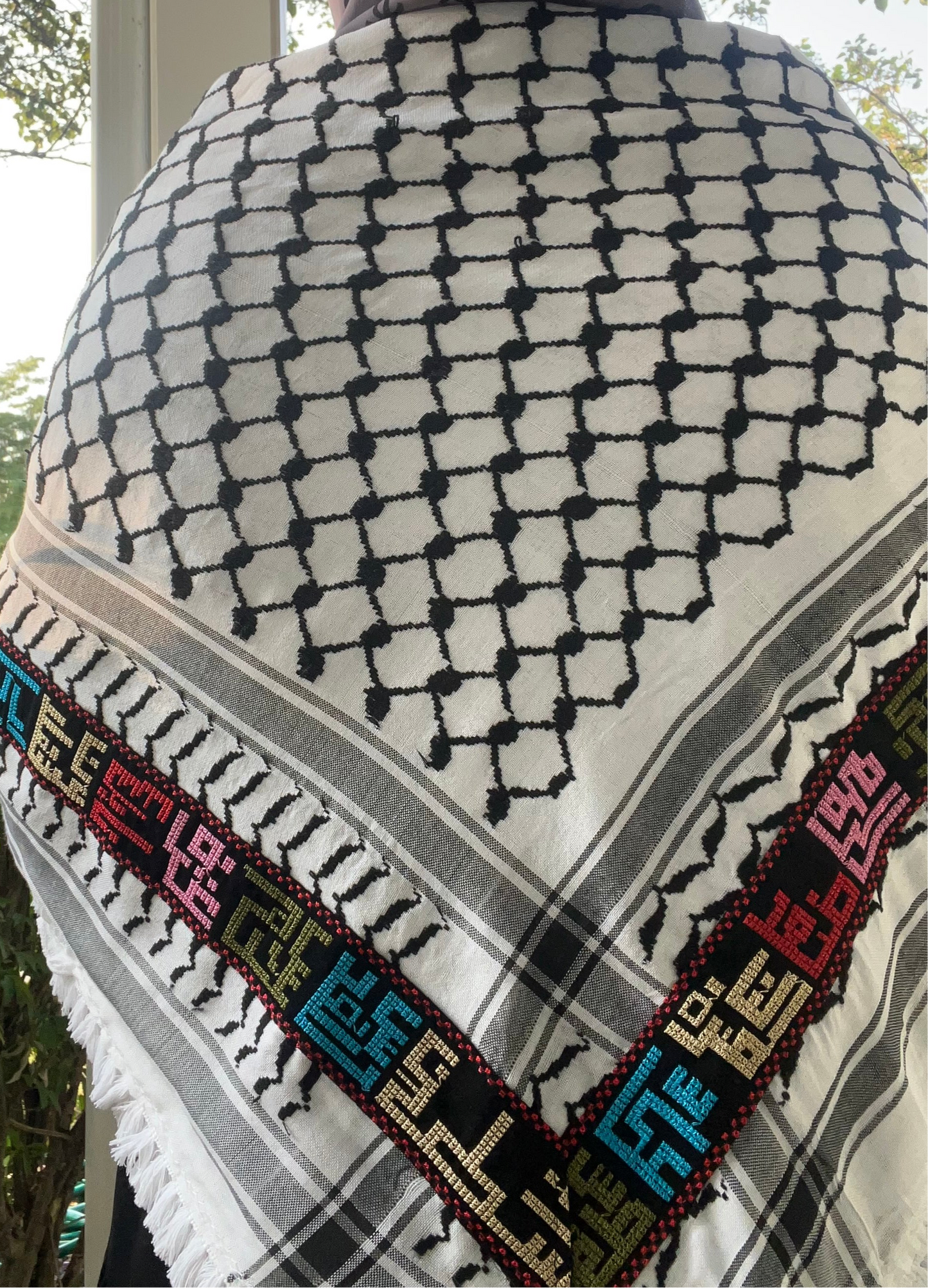 Embroidered Palestine-Districts Tatreez Kuffiyah