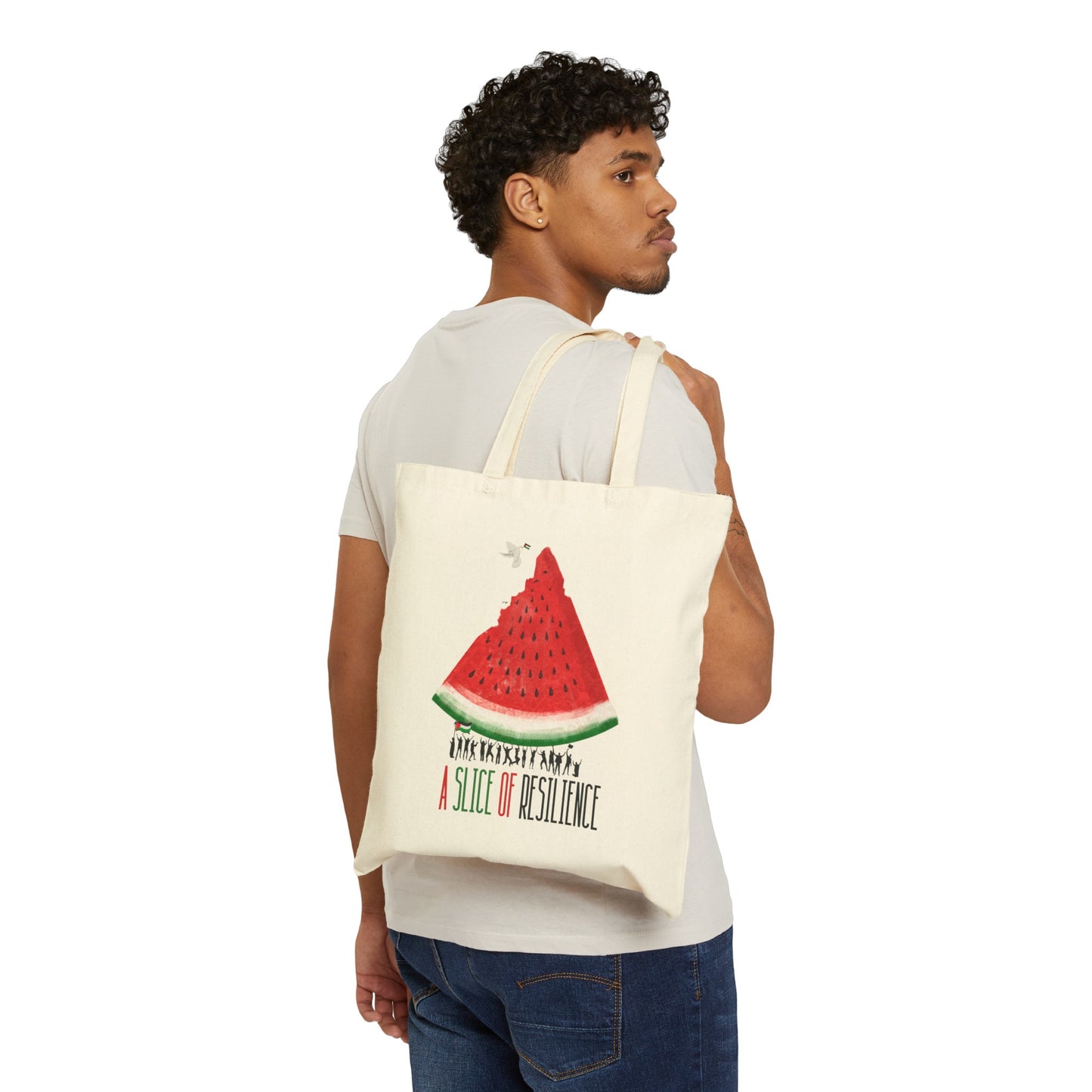 Double face PALESTINE Watermelon Tote Bag