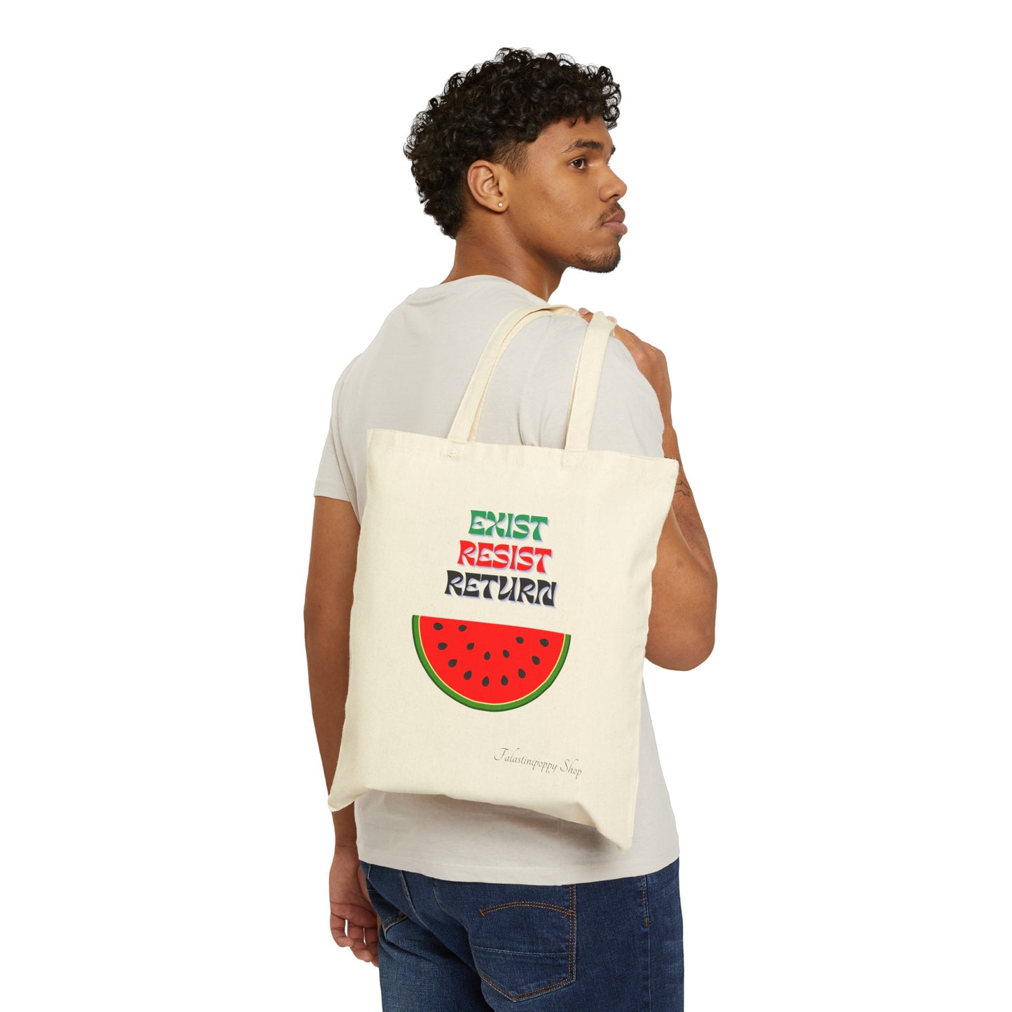 Double face PALESTINE Watermelon Tote Bag