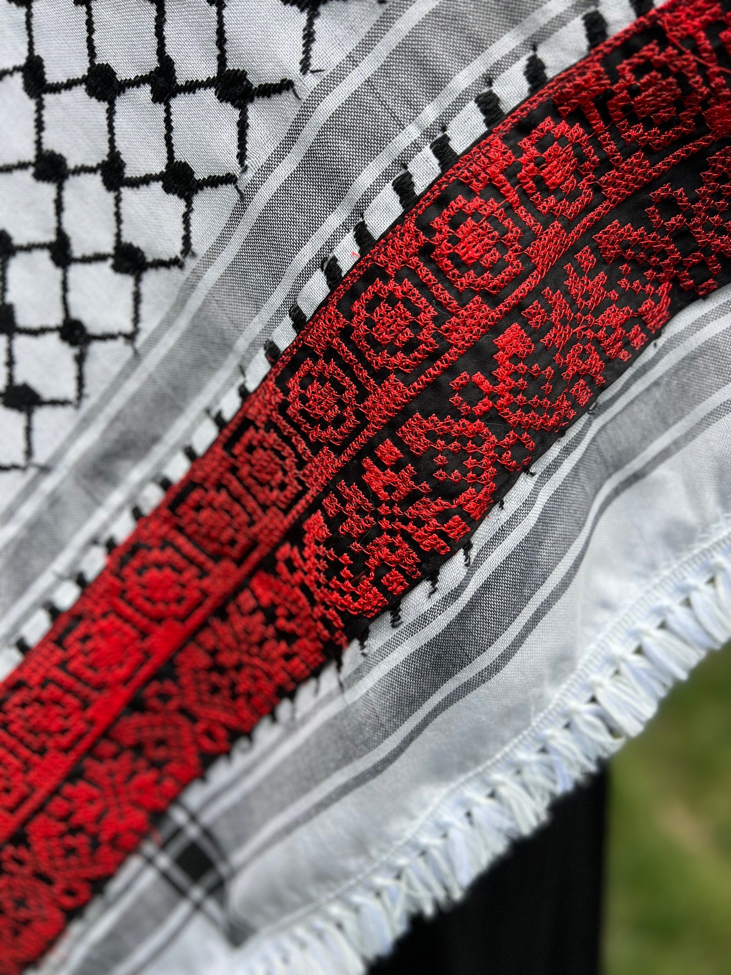 Palestinian Embroidered Kuffiyeh