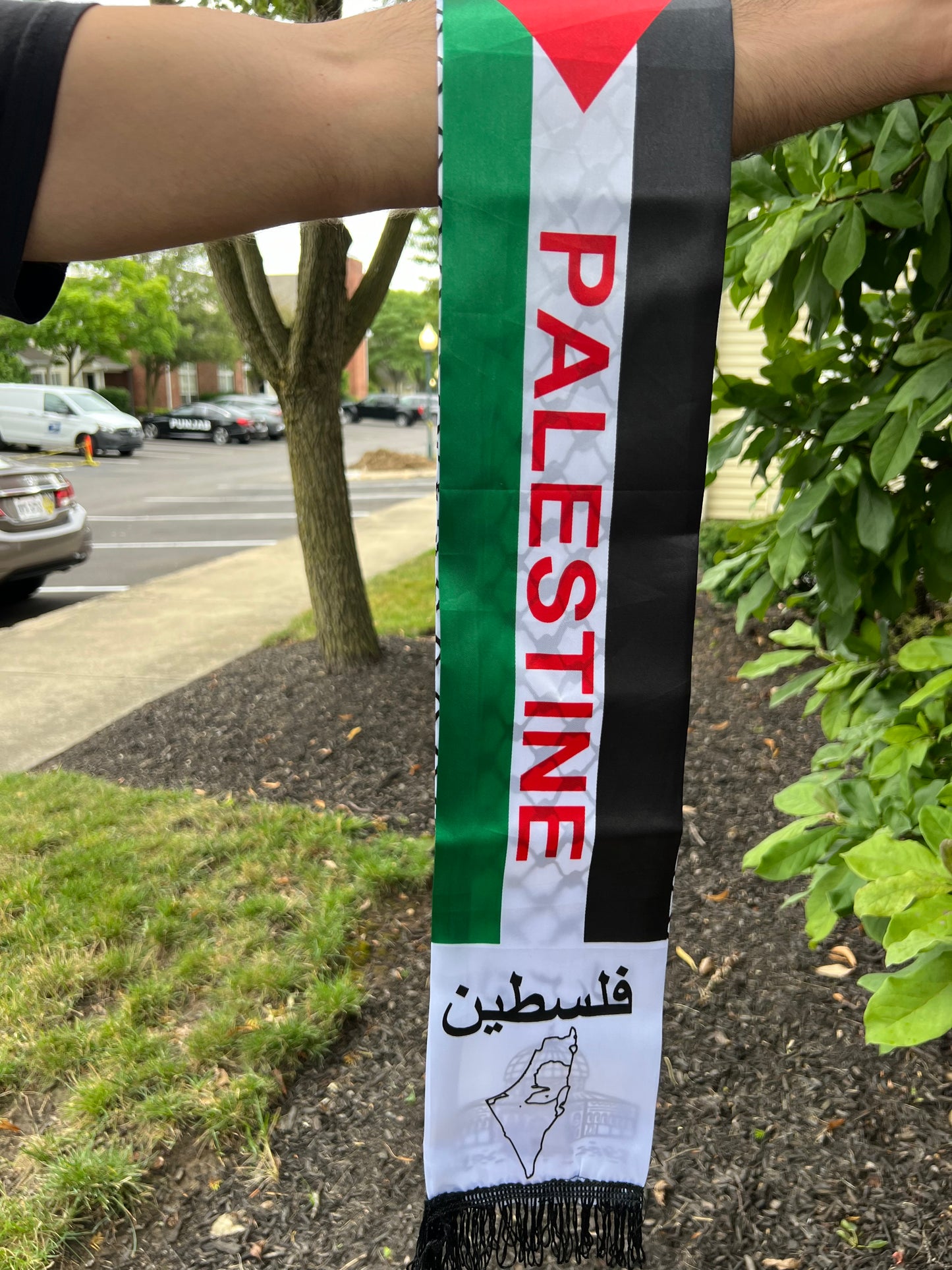 Unisex Satin Palestine Scarf