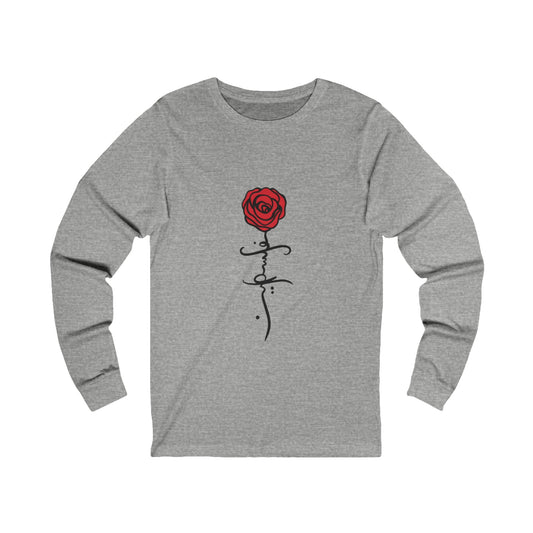 Adult Unisex Falastini Poppy Jersey Long Sleeve Tee