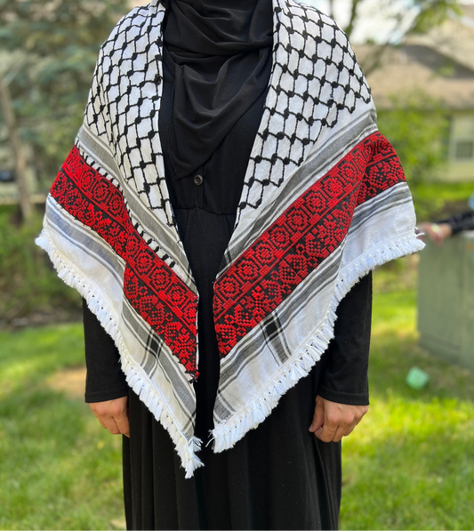 Palestinian Embroidered Kuffiyeh