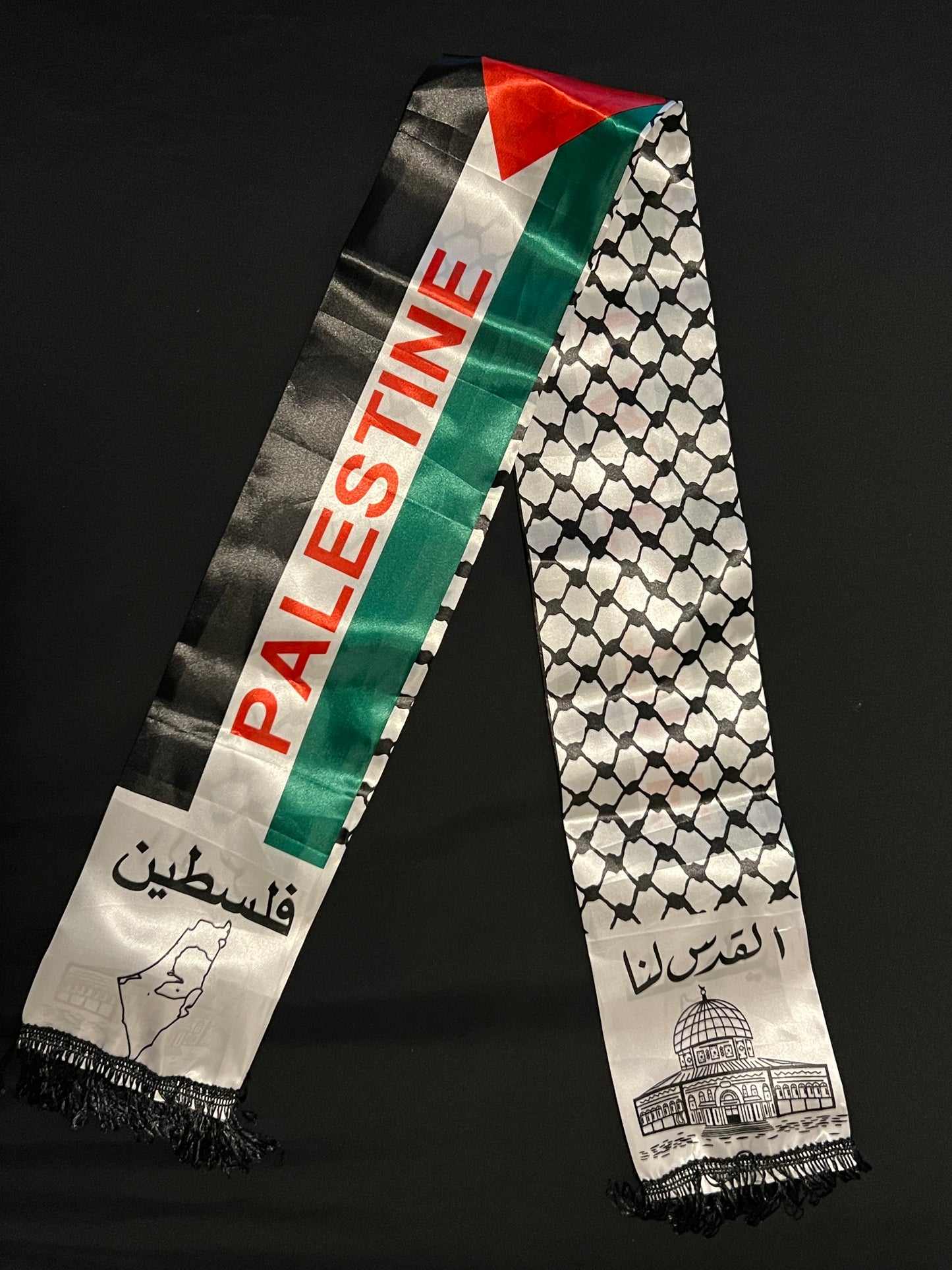 Unisex Satin Palestine Scarf