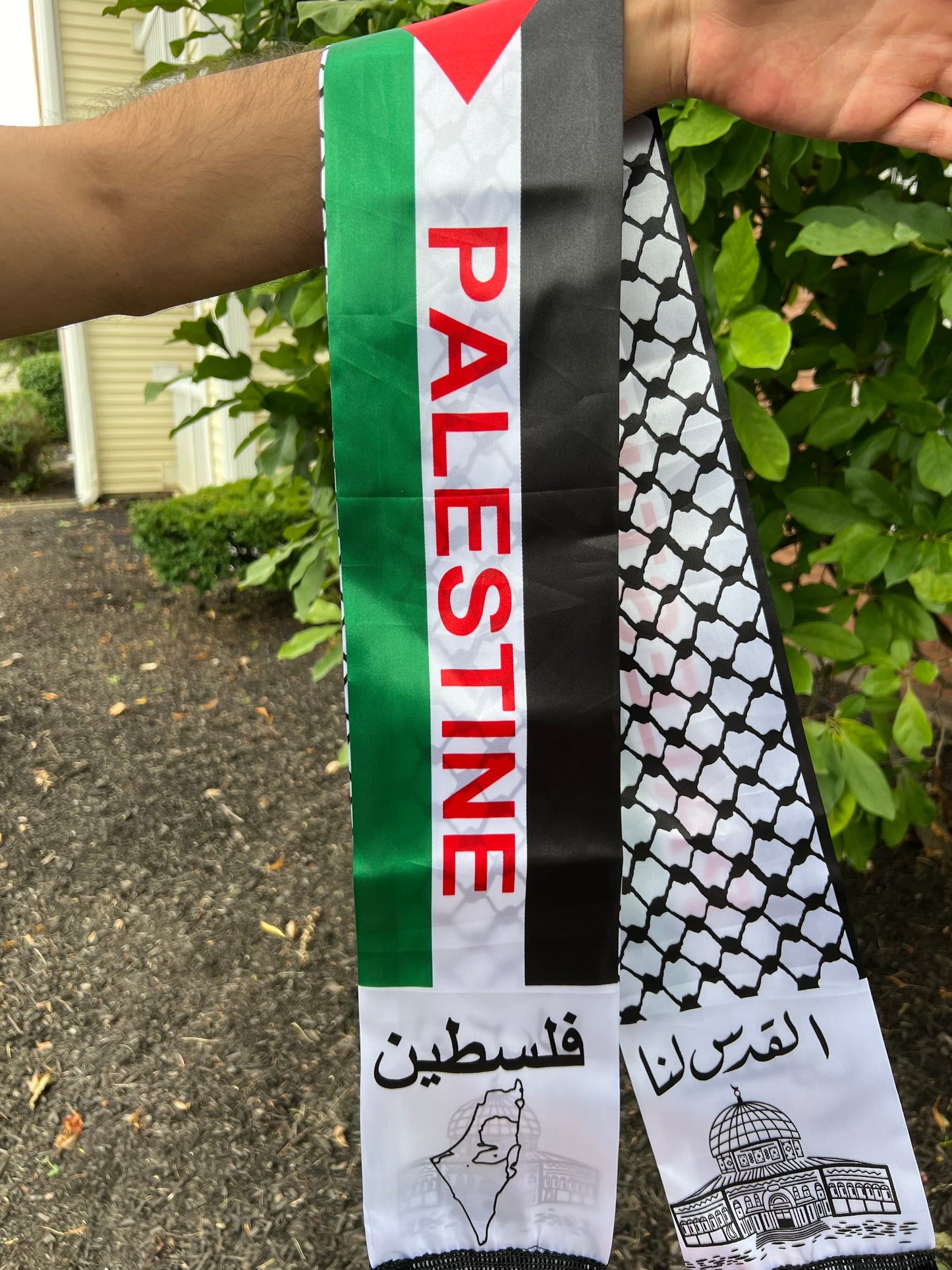 Unisex Satin Palestine Scarf