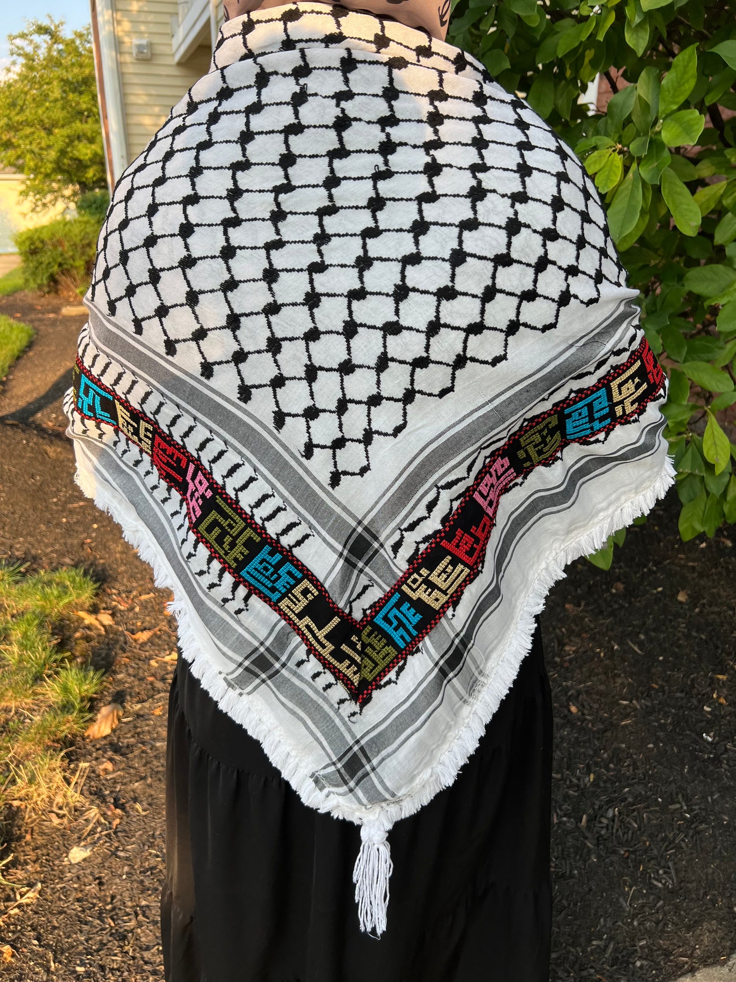 Embroidered Palestine-Districts Tatreez Kuffiyah