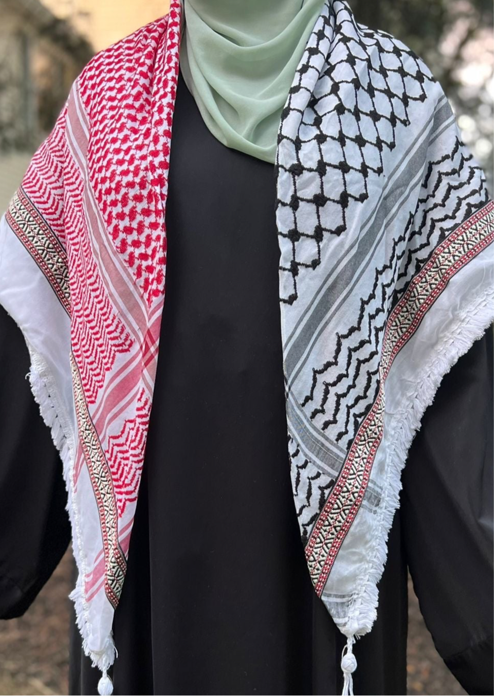 Unisex Half n Half Palestine Kuffiyah