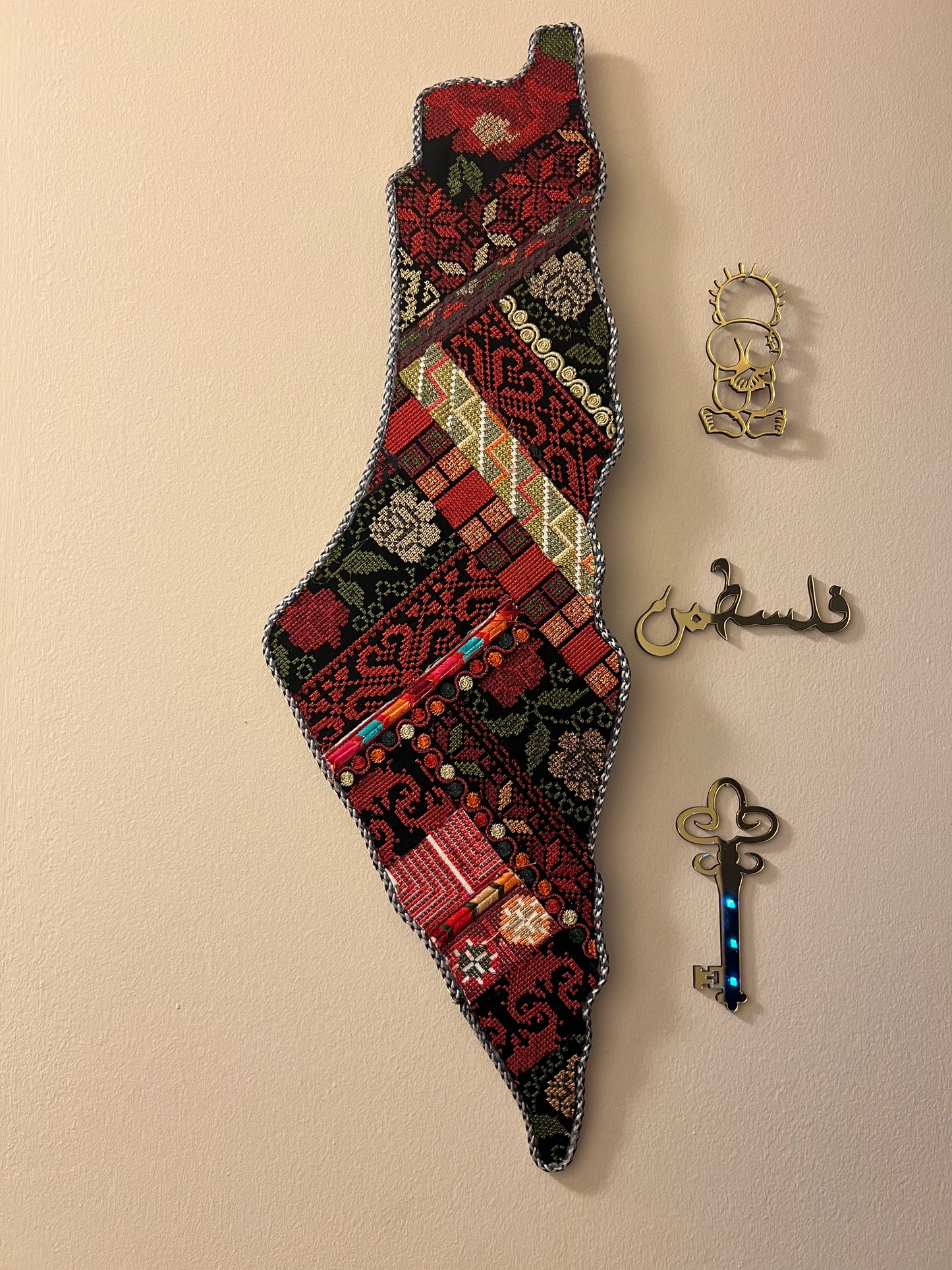 Palestine Map Wall Decor