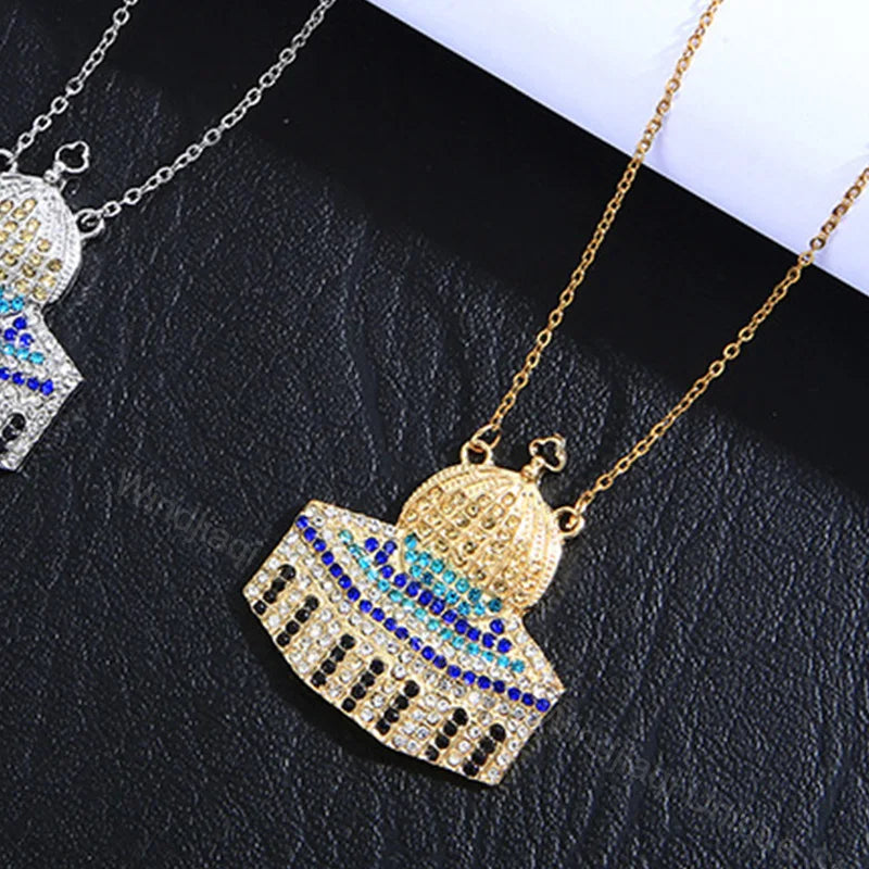 18k Gold plated Al-Aqsa/Palestine Map/Kuffiyah  Necklace